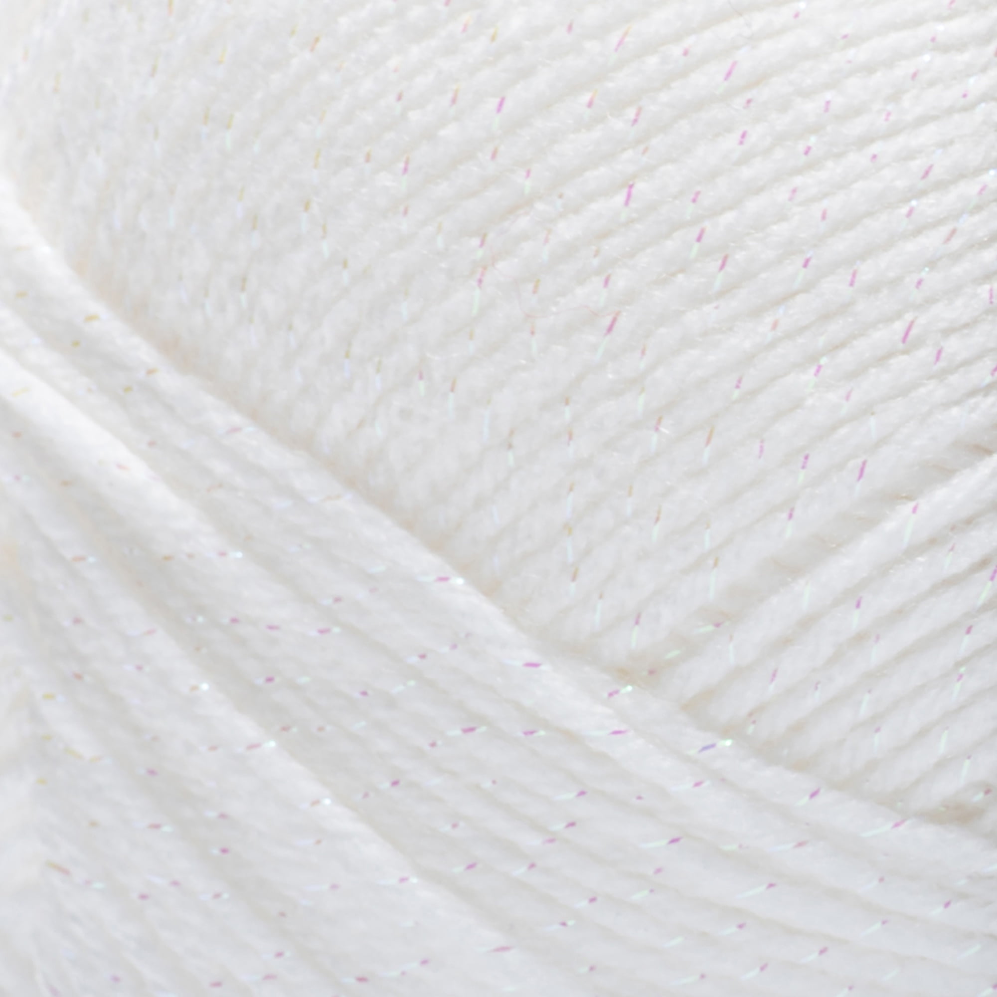 Red Heart® Comfort® #4 Medium Acrylic Yarn, White/Opal(Shimmer) 12oz 649Yd (2Pk)
