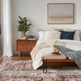 thumbnail image 4 of ASPILLOW Machine Washable Rug,6x9 Low Pile Vintage Carpet for Living Room, Bedroom, Dining Room Rust Red, 4 of 8