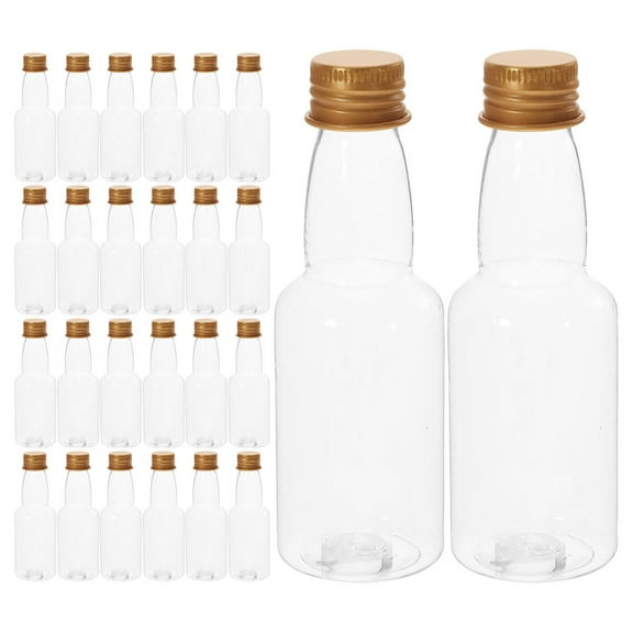 STOBOK Multipurpose Plastic Juice Bottles Transparent for Home 50Pcs