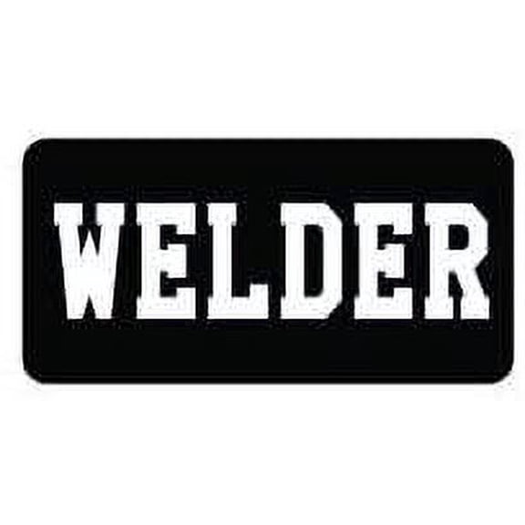 Pair of Welder funny hard hat/helmet vinyl decal sticker