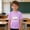 Purple, variant on Embossed Boys Shirts Active Fit Back to School Shirt Raglan Cotton T-Shirt Blue Crew Neck Short Sleeve Pull-On Graphic Tees Adaptable 4th Grade Shirt,7 Years