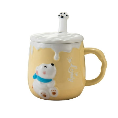 

Cartoon Personalized Lovely Cup Dairy Cattle Coffee Drinking Water Container for Office Home and School