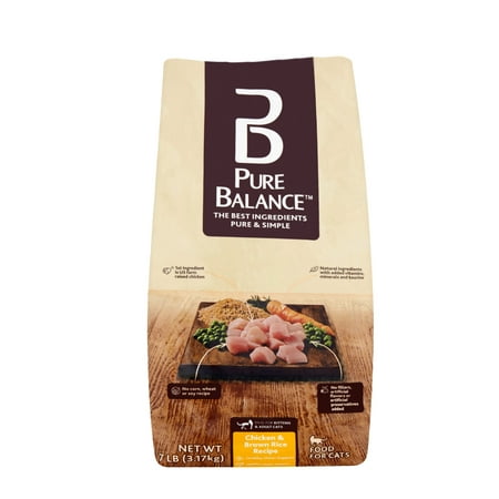 Pure Balance Chicken & Brown Rice Dry Cat Food, 7 (Best Food For 7 Month Old Cat)