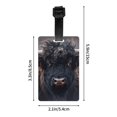 thumbnail image 4 of Luggage Tags for Suitcases, Majestic Black Yak Leather Bag Luggage Tags ID Label Tags Privacy Protection Travel Bag Labels, 4 of 6