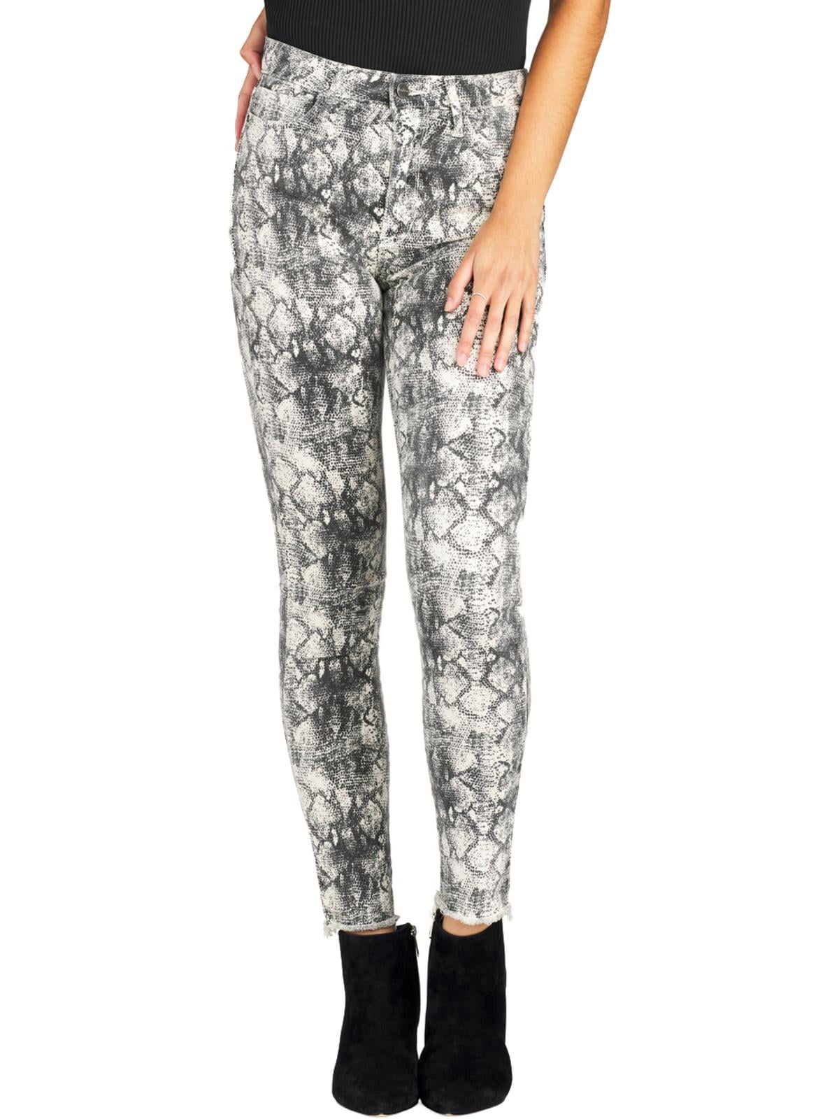 snake print skinny jeans