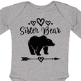 thumbnail image 4 of Inktastic Sister Bear Native Arrow Girls Long Sleeve Baby Bodysuit, 4 of 5