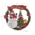 thumbnail image 2 of Let It Snow Wooden Snowman Wreath Hanger Large, 2 of 3