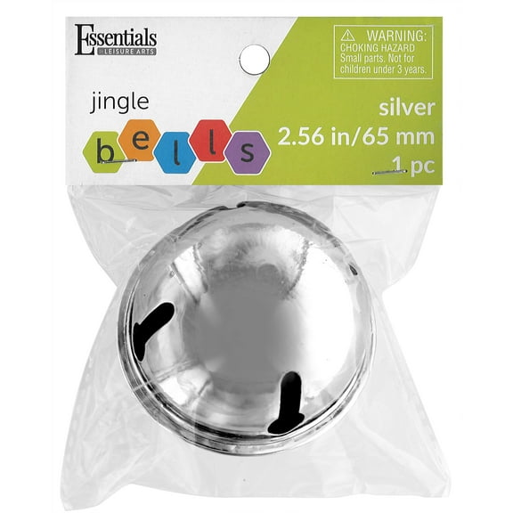 Essentials By Leisure Arts Arts Jingle Bell 2.56" Silver 1pc