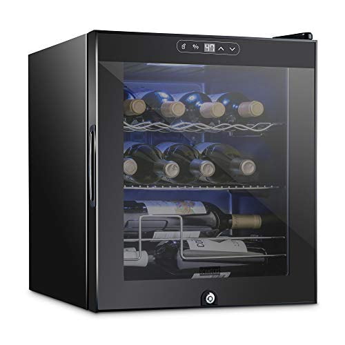 Schmecke 12 Bottle Compressor Wine Cooler Refrigerator w/Lock Large