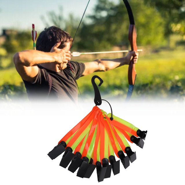 12 Pcs Marqueurs de Sentier Haute Visibilité, Marqueurs de Chasse Réfléchissants avec Clips pour Randonnée Chasse Extérieur
