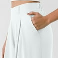 thumbnail image 4 of bbyeadc Work Pants for Women Oversize Wide Leg Dress Pants Women High Waisted Straight Professional Outfits 4x 5x Dressy Solid Color Slacks with Pockets, White M, 4 of 9