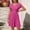 B71 Hot Pink summer dresses for women Clearance Under $5, variant on Summer Xqxayjr Womens Vacation Dresses Summer Casual V Neck Ruffle Short Sleeve Button A-Line Pleated Boho Flowy Swing Tiered Knee Length Sundresses Cute Spring Bridal Shower Dresses