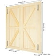thumbnail image 4 of Swinging Door, Coffee Two-Way Double with Hinges Pine Saloon Doors Interior Door for Doorway Partition Door (31.5" * 35.43" Log Color), 4 of 8