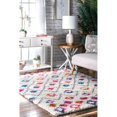 thumbnail image 2 of Tatyana Moroccan Diamond Trellis Shaggy Pink 3' 3" x 5' Area Rug, 2 of 2