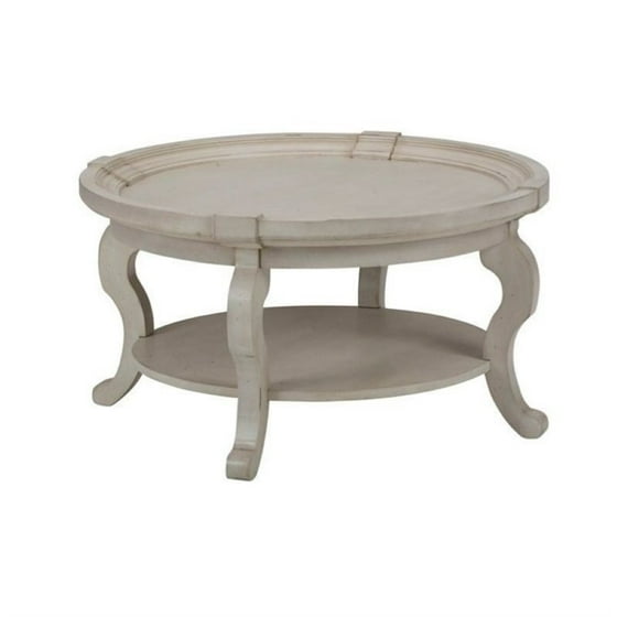 Bowery Hill Round Coffee Table In Antique Cream