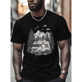 thumbnail image 1 of Mens T-Shirts,Camping Car Tree Short Sleeve T Shirts for Men Crew Neck Tees,Loose Fit Casual Men's T-Shirts for Teens Boys, 1 of 7