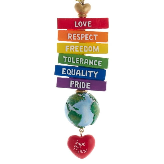 Kurt Adler 5-Inch Pride Sign Christmas Ornament