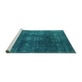 thumbnail image 2 of Ahgly Company Machine Washable Indoor Rectangle Oriental Turquoise Blue Industrial Area Rugs, 4' x 6', 2 of 4