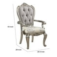 thumbnail image 5 of Aria 27 Inch Dining Armchair Set of 2 Plush Velvet Antique Platinum Tone, 5 of 5