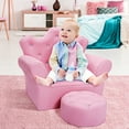 thumbnail image 4 of Costway Pink Kids Sofa Armrest Chair Couch Children Toddler Birthday Gift with Ottoman Pink, 4 of 12