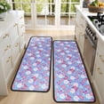 thumbnail image 4 of Kitchen Rugs Sets Of 2,Blue Butterfly Flower Pattern Anti Fatigue Kitchen Mat Rugs Non Slip Washable,Decorative Kitchen Floor Mats for Kitchen,Sink,Laundry,17"x47"+17"x47", 4 of 5