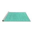 thumbnail image 2 of Ahgly Company Machine Washable Indoor Rectangle Solid Turquoise Blue Modern Area Rugs, 7' x 9', 2 of 4
