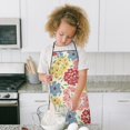 thumbnail image 4 of Pioneer Flower Floral Print Pattern Kids Aprons for Girls and Boys,Adjustable Neck Strap Toddler Aprons for Kids Cooking Baking, 4 of 7
