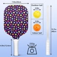 thumbnail image 4 of Pickleball Paddles Set Of 2, Fiberglass Surface, Colorful Geometry Print, 4 Balls & Bag, 4 of 5
