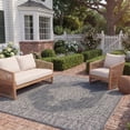 thumbnail image 4 of SAFAVIEH Courtyard Delbet Medallion Indoor/Outdoor Area Rug, Black/Ivory, 6'7" x 9'6", 4 of 10