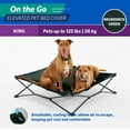 thumbnail image 5 of Coolaroo On the Go Elevated Pet Bed Replacement Cover, King, Brunswick Green, 5 of 5