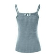 thumbnail image 4 of Womens Ribbed Knit Camis Multiple Ways Shoulder Straps Tank Tops Criss Cross Sleeveless Tees Fitted Shirts Basic Camisole Beach Holiday Outfits Summer 2025, 4 of 7