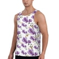 thumbnail image 2 of Pofeuu Orchids Flowers Print Men's Workout Tank Tops Sleeveless Muscle Gym Shirt Quick Dry-Large, 2 of 7