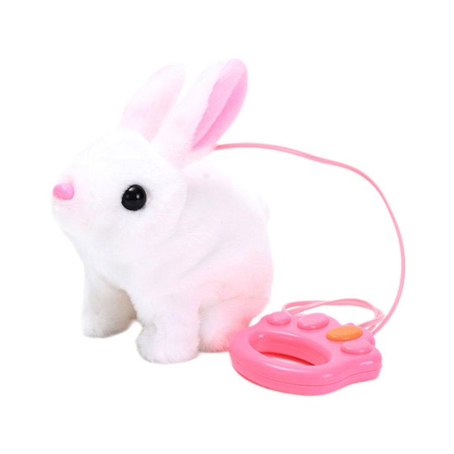 Electric Plush Rabbit Stuffed Bunny Interactive Soft Mumble Toy Walking Toy Educational Bunny