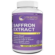 Pristine Foods Saffron Extract Supplement 88.5mg - Natural Appetite Suppression, Healthy Weight Loss Pills - 60 Capsules