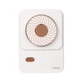 thumbnail image 1 of Ventilador portátil para colgar en el cuello, USB, recargable, mini enfriador, deportes, viajes, suministros de refrigeración, color blanco Advancent HA004082-01B, 1 of 6