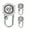 Black, variant on Clip-on Quartz Watch Backpack Belt Watch Glow in The Dark Unisex Pocket Watch with White Dial for Doctors Nurses Outdoor Activities