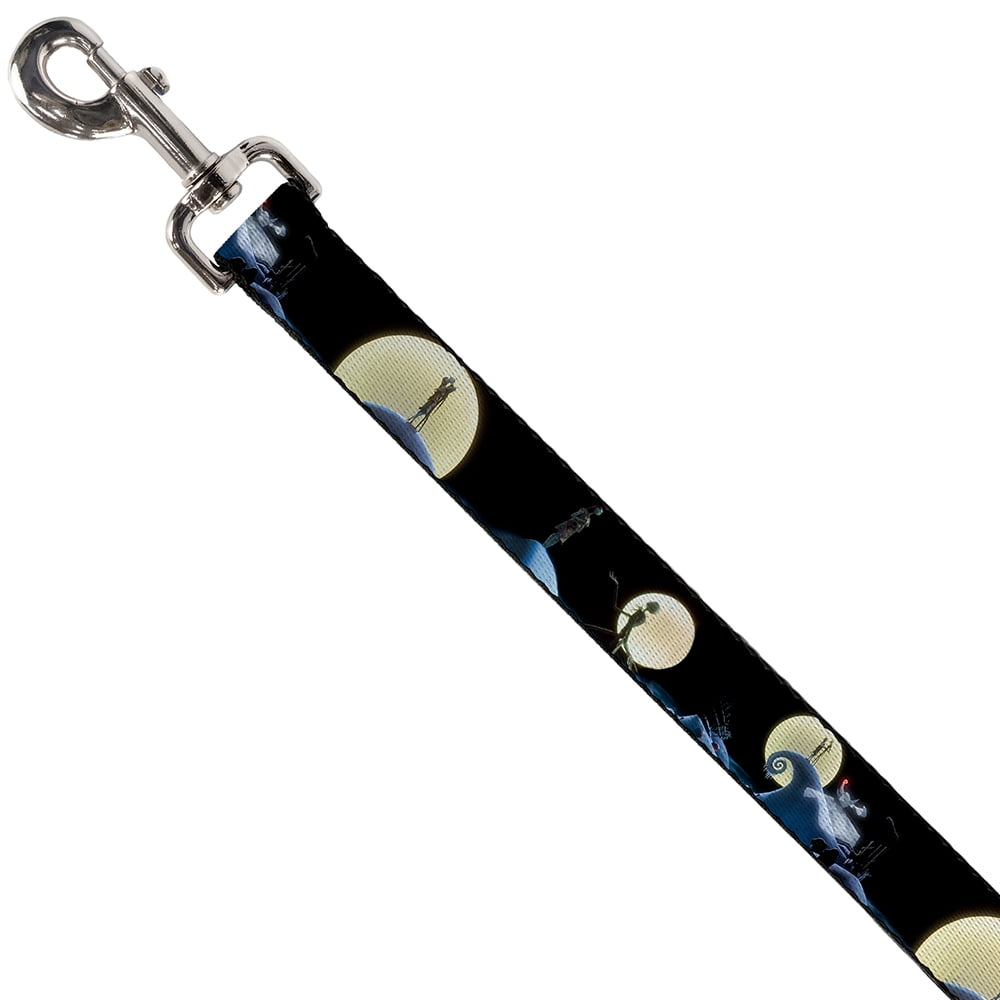 Disney Pet Leash, Dog Leash, Nightmare Before Christmas Jack Sally Moon Scenes, 4 Feet Long 1.0 Inch Wide