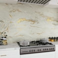 thumbnail image 5 of VEELIKE Matte Beige Gold Marble Countertop Contact Paper for Countertop Waterproof Peel and Stick Granite Marble Wallpaper for Kitchen Self Adhesive Countertop Covers for Bathroom Walls 15.7"x354", 5 of 9
