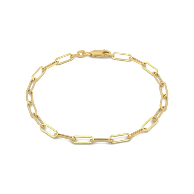 Pulsera Clip Oro Sólido 14K amarillo Casa del Anillo Largo 18.5 cm