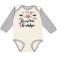 thumbnail image 3 of Inktastic I Love My Grandma and Grandpa Heart and Arrows Boys or Girls Long Sleeve Baby Bodysuit, 3 of 5