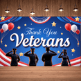 thumbnail image 6 of Patriotic Design Thank You Veterans Event Banner Military Flags Stars for Veterans Day Celebration Ceremony Honor, 6 of 8