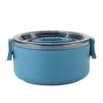 thumbnail image 1 of Fiambrera De 800Ml De Gran Capacidad, Fiambrera Redonda, Soporte De Plástico Para Almacenamiento De Almuerzo, Contenedor De Alimentos Con Aislamiento Térmico Con Asa Portátil matsuzay HA013310-00, 1 of 7