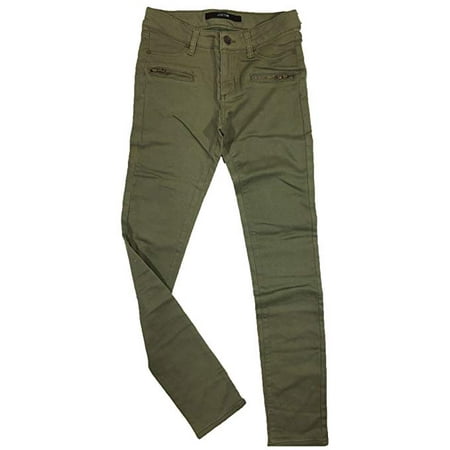 Joe's Jeans Girl's Slim Fit Jegging Jeans w/Zipper Pockets, Olive Green, Size