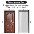 thumbnail image 5 of Magnetic Screen Door for Home, Auto-Close Heavy Duty Mesh Curtain, Bug Proof & Pet Friendly Design, Easy-Install Hands Free Entry, 35.4" x 82.7", Black, 5 of 8