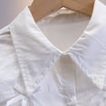 thumbnail image 6 of BRGZLK Back to School Shirts for Girls 2026 Autumn Cute Ruffle Trim Tie Neck Button Down Long Sleeve Blouse School Uniform Dress Tops White H 11-12 Years, 6 of 8