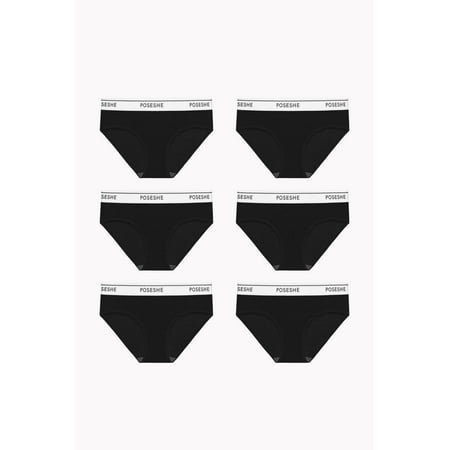 

POSESHE Women s Regular & Plus Size Underwear Body Liberator Briefs 6-PACK