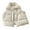 White L, variant on Winter Women Vest Coat Thickened Padded Zipper Closure Turn-down Collar Sleeveless Solid Color Windproof Heat Retention Outdoor Down Coat
