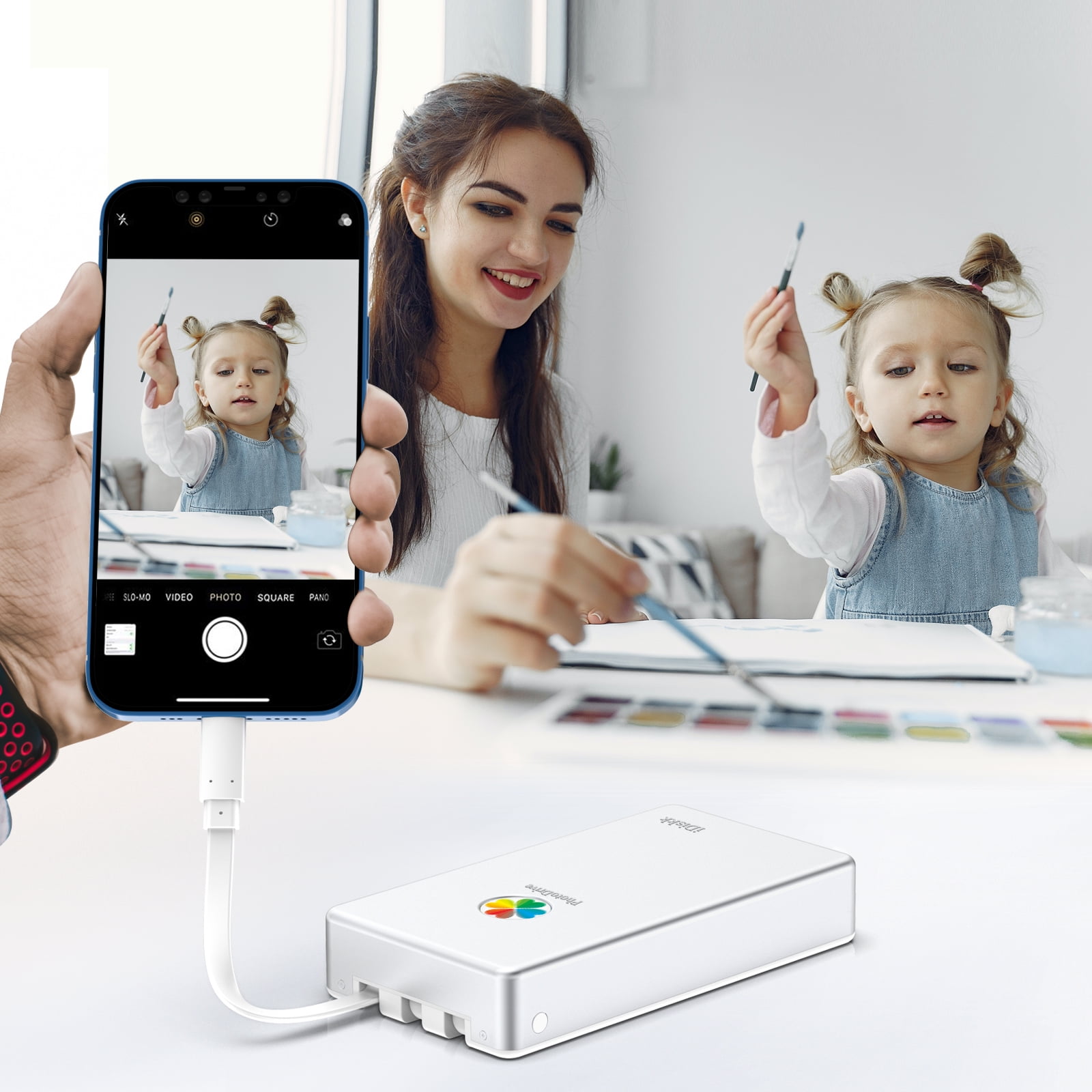 iDiskk MFi Certified 1TB Protable External Hard Drive for iPhone & iPad Android Phone for Photo Stick, Store Photos, Videos, Music, Documents 1-Pack