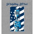 thumbnail image 5 of In Tailgating We Trust American Flag And Spatula Youth Heather Gray Crew Neck Short Sleeve Tee-Small, 5 of 6