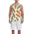 thumbnail image 4 of Gaeub Cartoon Carrot Men's Mesh Basketball Jersey, Quick-Drying Sleeveless Top S-4XL, Loose Muscle Tank Top -4X-Large, 4 of 9